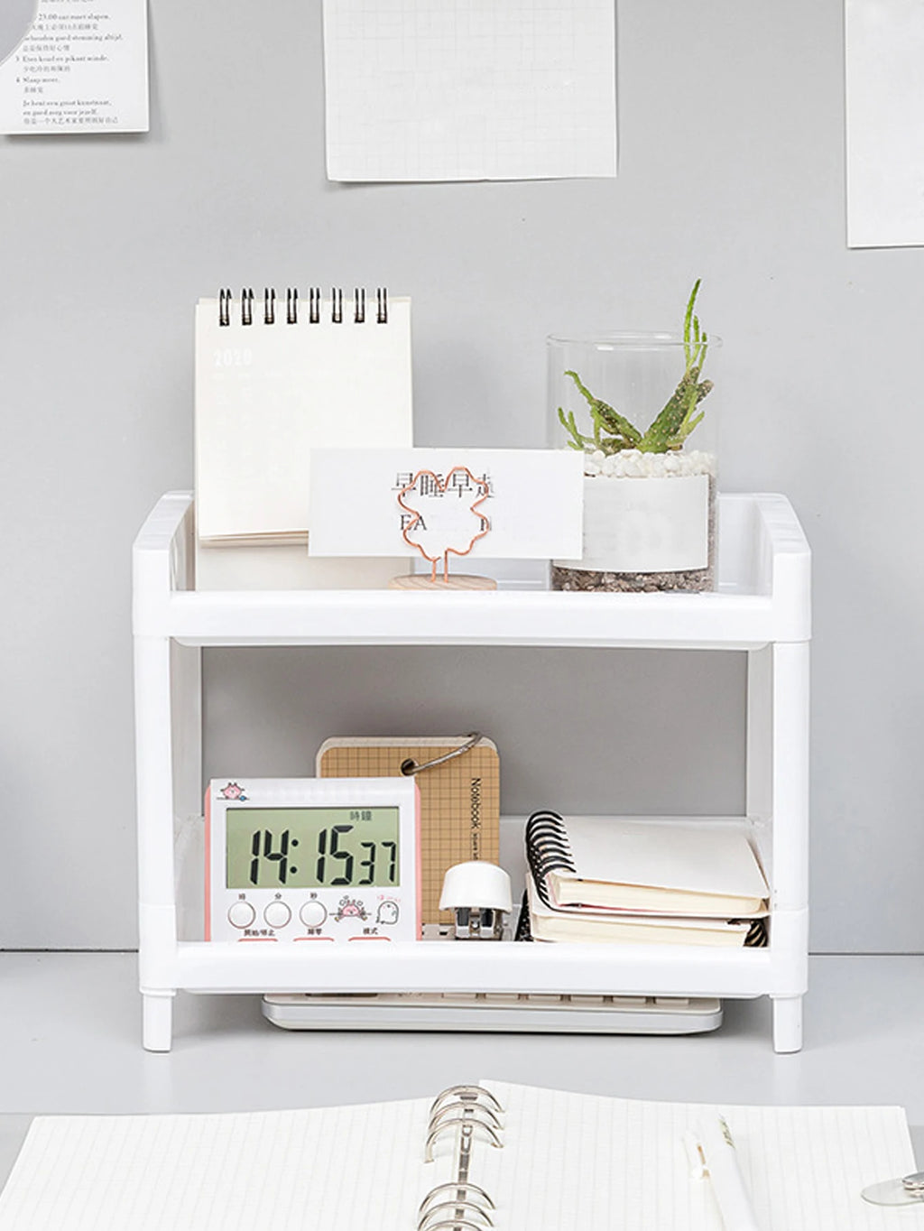 ✨ 1PC Double Layer Desktop Storage Rack – Organize in Style