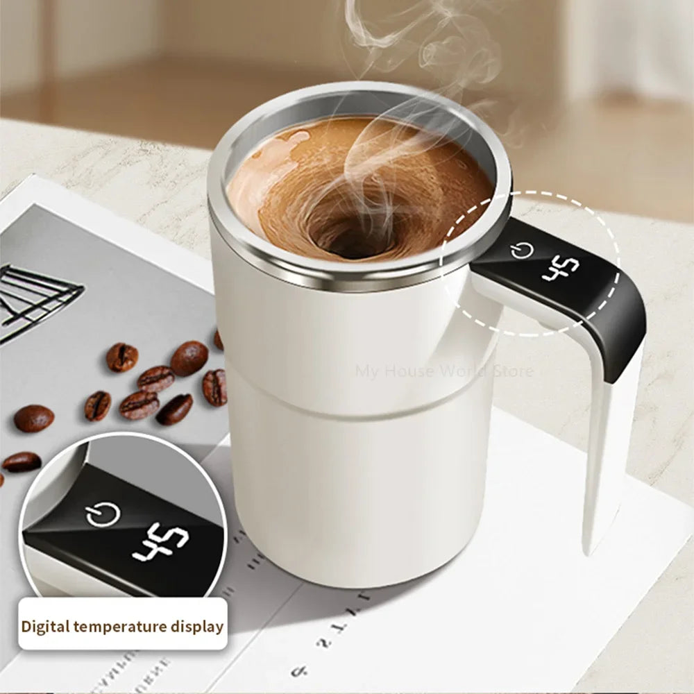 ☕Self-Mixing Coffee Mug – Elegant & Smart 380ML Cup