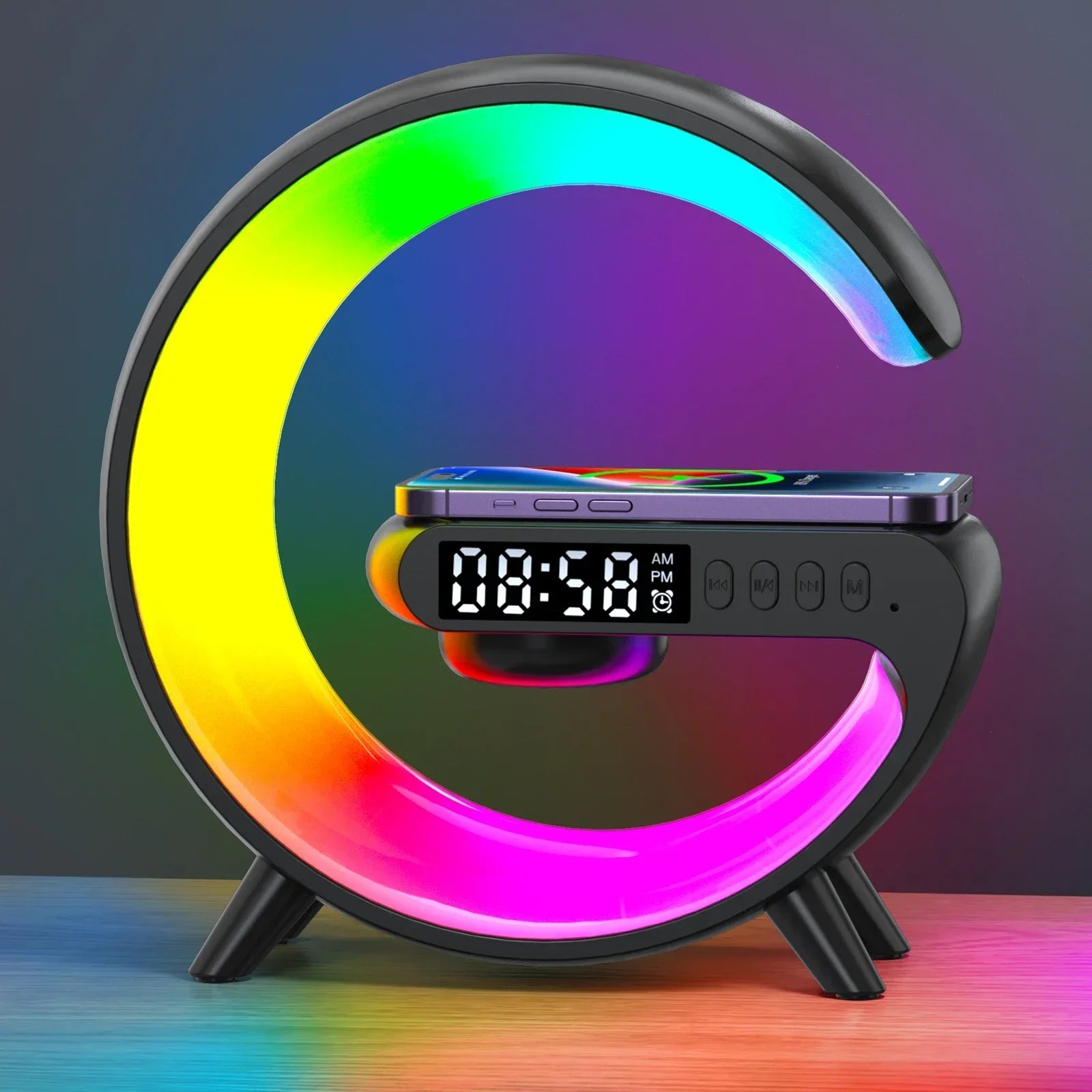 ⚡Weveloura™ 3-in-1 Wireless Charger — Fast Charging, RGB Glow & Speaker