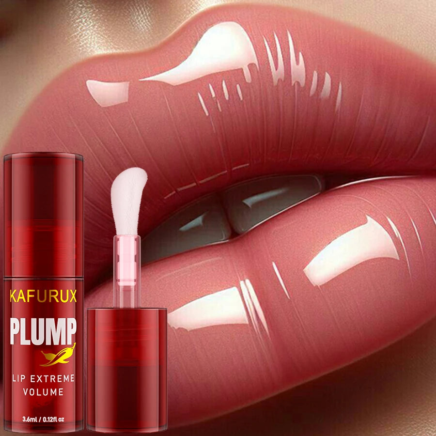 ✨ KAFURUX Lip Plump Gloss – Instant Volume & Hydration