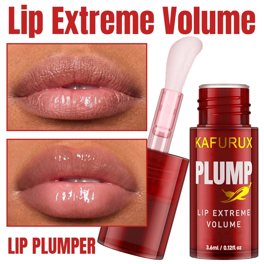 ✨ KAFURUX Lip Plump Gloss – Instant Volume & Hydration