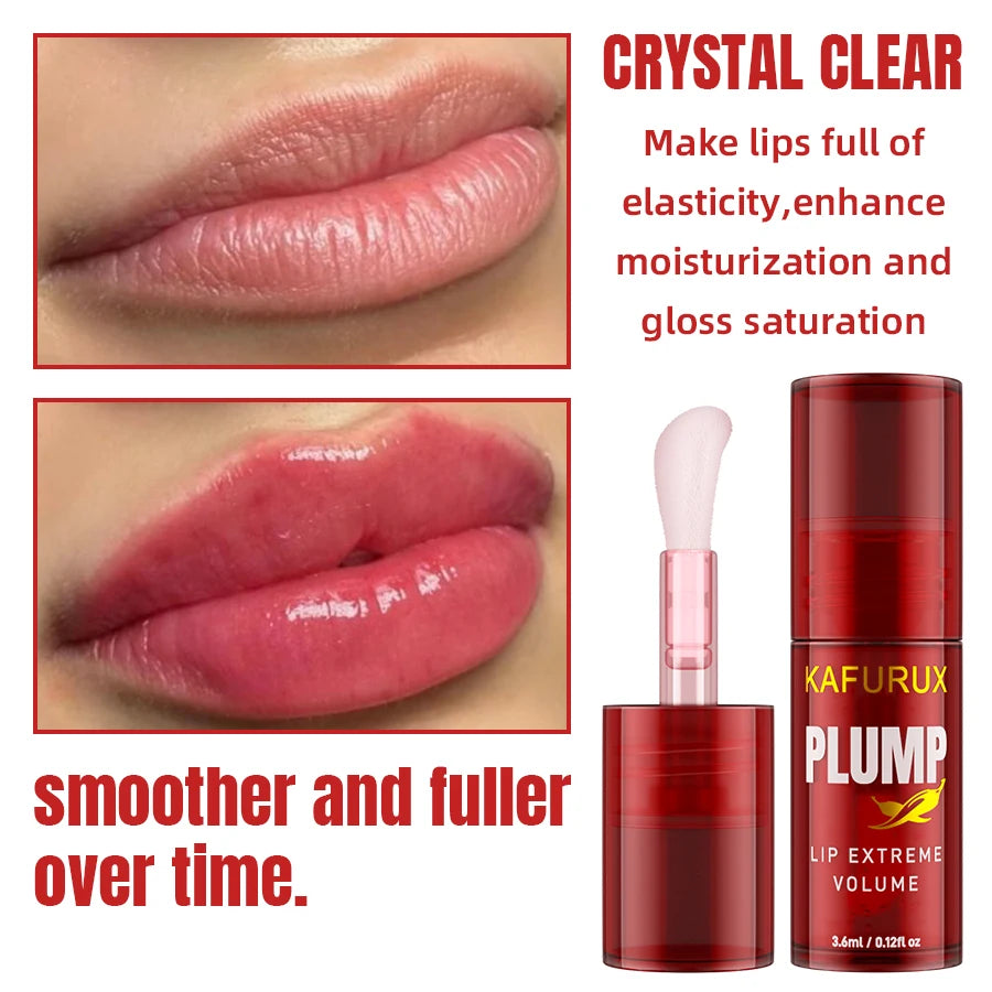 ✨ KAFURUX Lip Plump Gloss – Instant Volume & Hydration
