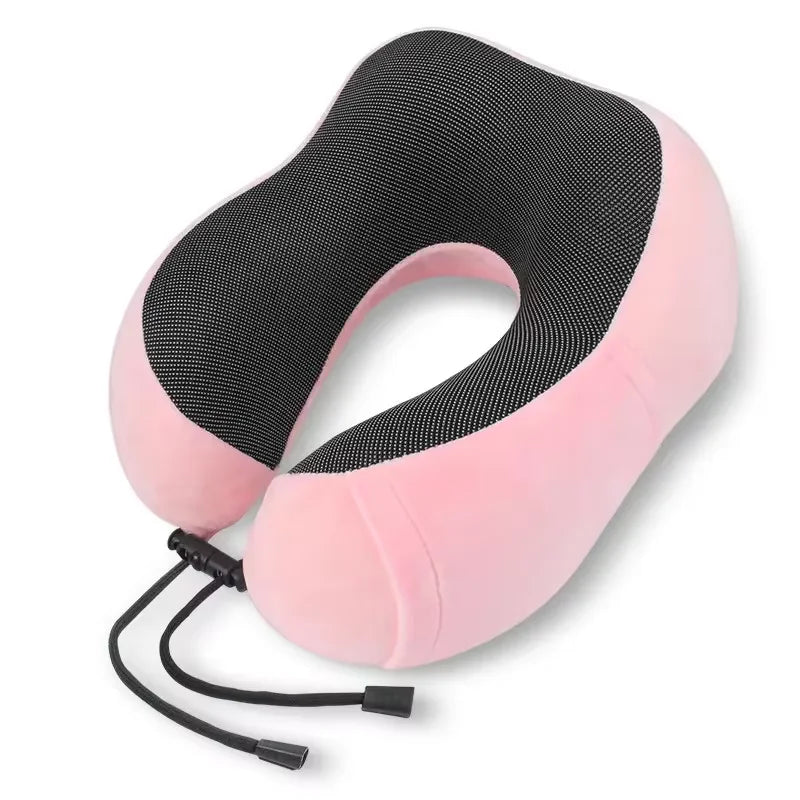 💎Luxury Memory Foam Neck Pillow – For Relaxed Sleep & Effortless Travel