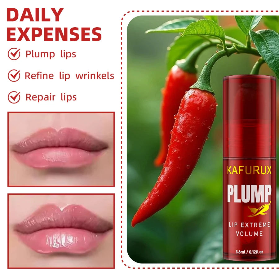 ✨ KAFURUX Lip Plump Gloss – Instant Volume & Hydration