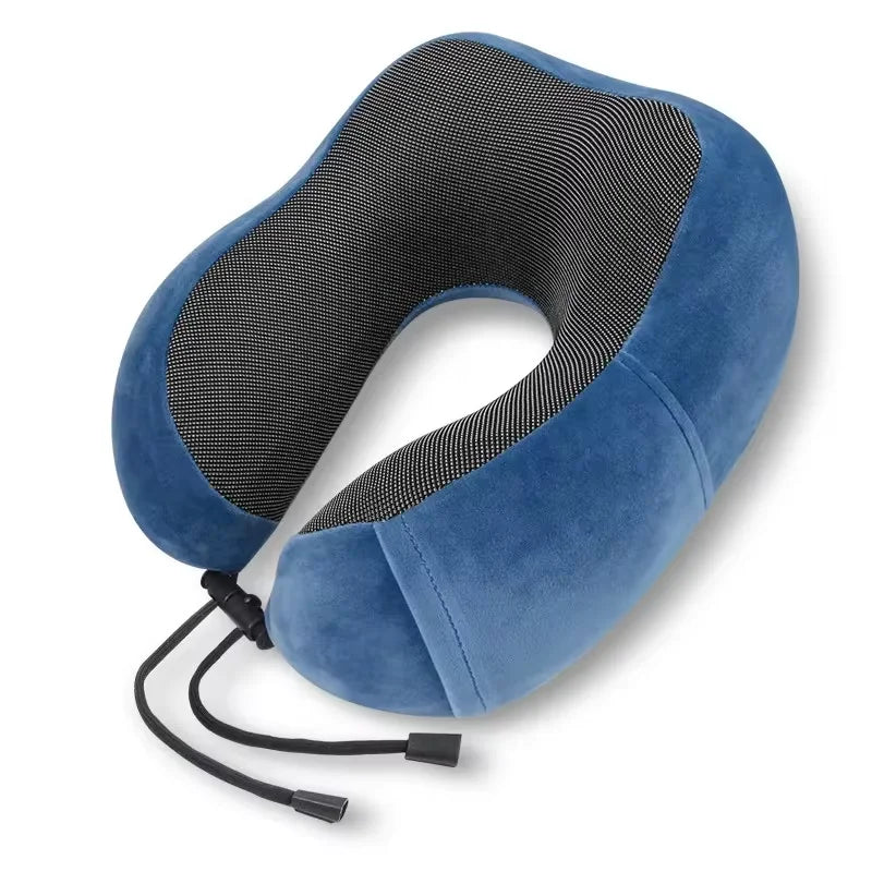 💎Luxury Memory Foam Neck Pillow – For Relaxed Sleep & Effortless Travel