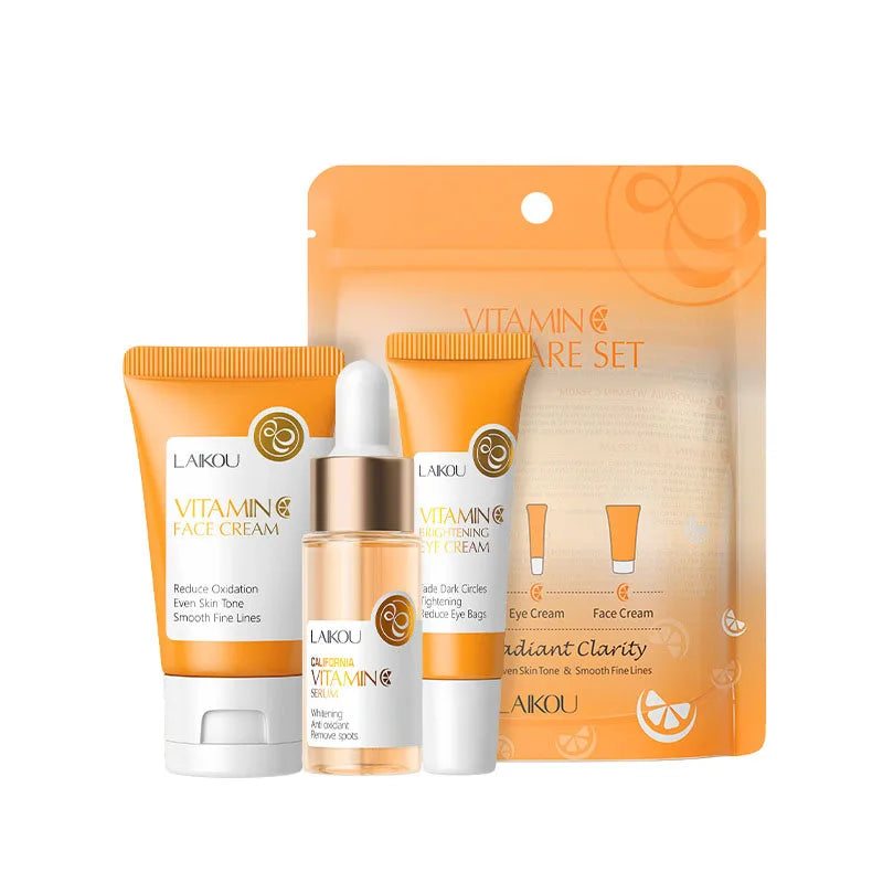 ✨ Golden Sakura Face Care Set – Cream, Serum & Eye Treatment (LAIKOU)