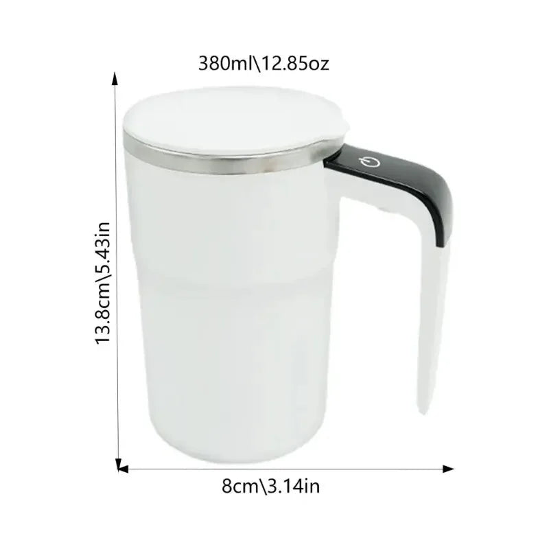 ☕Self-Mixing Coffee Mug – Elegant & Smart 380ML Cup