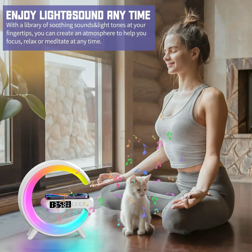 ⚡Weveloura™ 3-in-1 Wireless Charger — Fast Charging, RGB Glow & Speaker