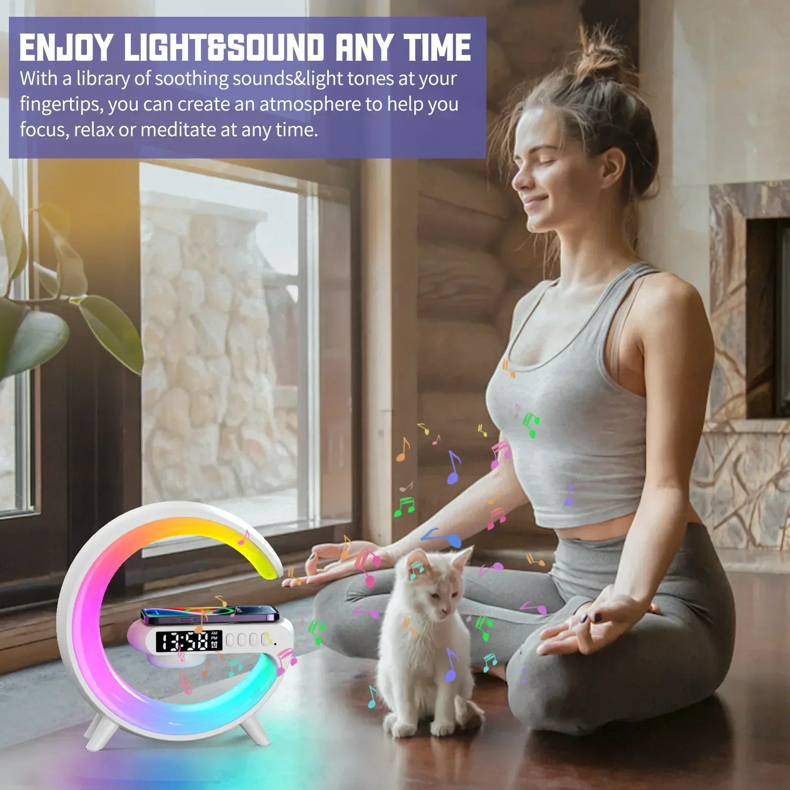 ⚡Weveloura™ 3-in-1 Wireless Charger — Fast Charging, RGB Glow & Speaker