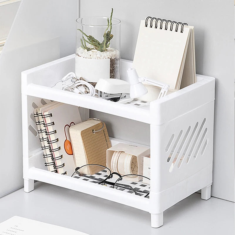 ✨ 1PC Double Layer Desktop Storage Rack – Organize in Style