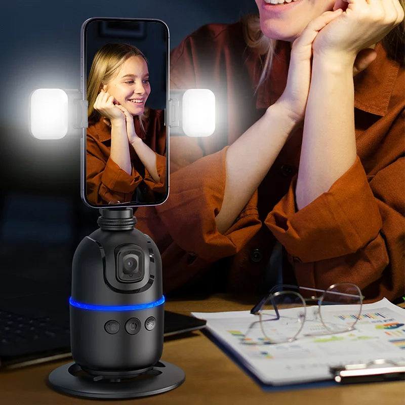 💫FANGTUOSI AI 360° Smartphone Stabilizer – Smart Face Tracking & Gesture Control